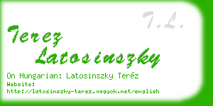 terez latosinszky business card